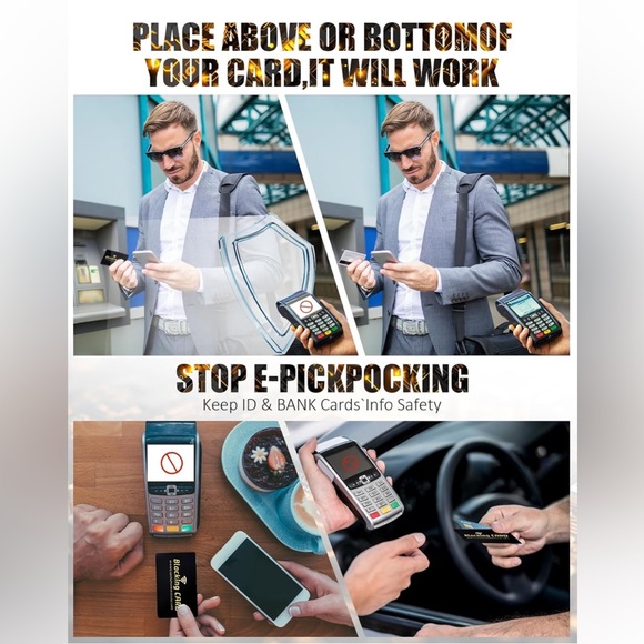 RFID Blocking Card | Contactless Credit Card Protector | Anti-Skimming Insert - Picture 3 of 4